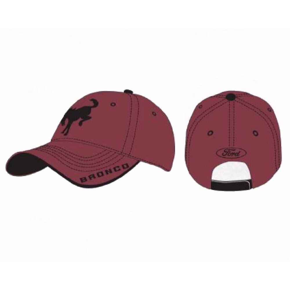 Ford Bronco Kicking Maroon Cap Hat - NEW Fast Ship - Picture 2 of 5
